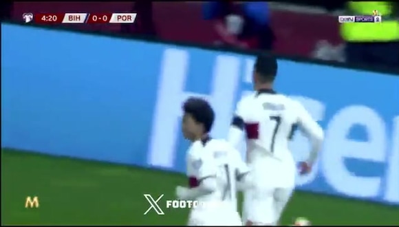 Gol de penal Cristiano Ronaldo para el 1-0 de Portugal vs. Bosnia. (Video: BeinSports)