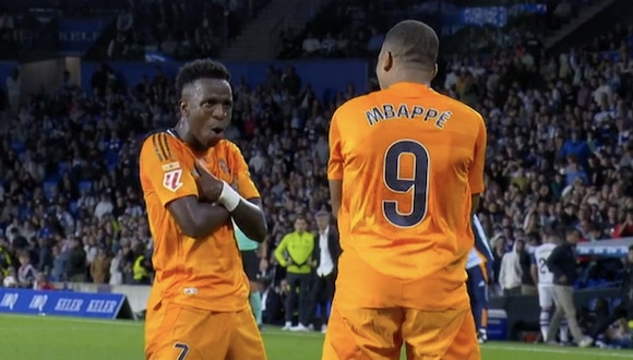 Gol de Kylian Mbappé para el 2-0 de Real Madrid vs. Real Sociedad. (Video: Eleven Sports 1)