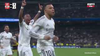 ¡Al rescate! Gol de Kylian Mbappé para el 2-1 del Real Madrid vs. Rayo Vallecano