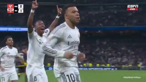 ¡Al rescate! Gol de Kylian Mbappé para el 2-1 del Real Madrid vs. Rayo Vallecano
