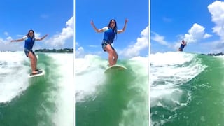 Video viral: Shakira se muestra surfeando con gran técnica