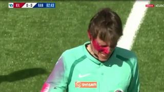 Viral: dejaron ciego a árbitro en un ataque con aerosol en el fútbol de Noruega [VIDEO]