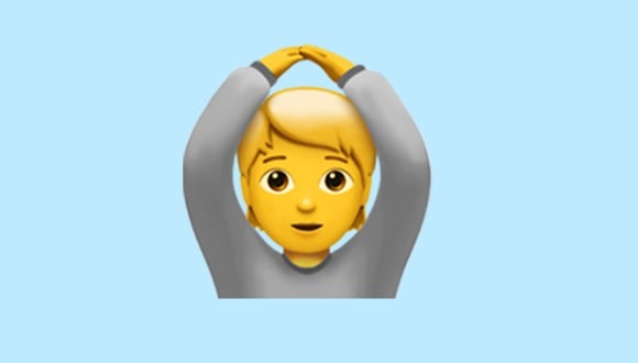 Conoce qué es lo que significa el emoji de la persona con manos en la cabeza en WhatsApp. (Foto: Emojipedia)