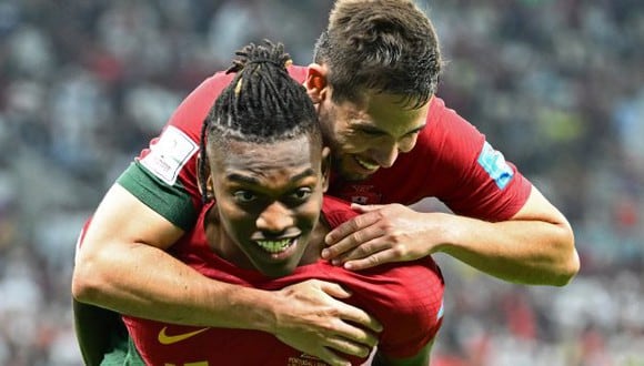 Gol de Rafael Leao para el 6-1 de Portugal vs. Suiza. (Foto: AFP)