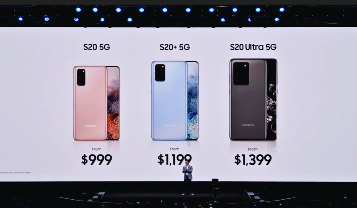 Este es el precio de los Samsung Galaxy S20 en los Estados Unidos. (Foto: Samsung)