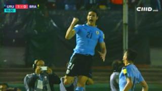 Lo fusiló: bombazo de Cavani para el 1-0 de Uruguay ante Brasil [VIDEO]