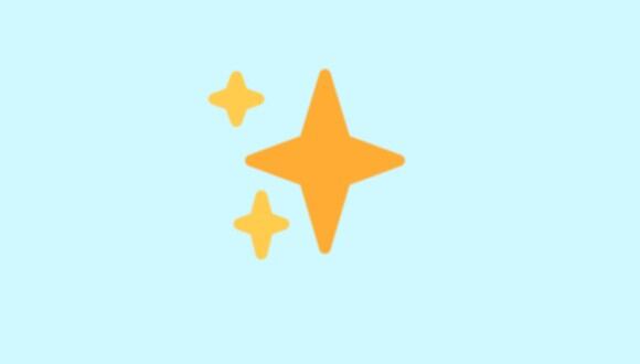 ¿Alguna vez te han enviado las tres estrellas o sparkles en WhatsApp? (Foto: Emojipedia)