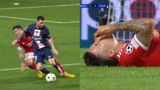 En toda la cara: duro codazo de Messi a Enzo Fernández en la Champions [VIDEO]