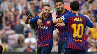 El Barça es una familia: Messi y el gran pase para Jordi Alba que terminó en el séptimo gol ante Huesca