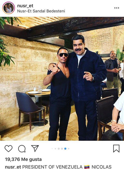 Salt Bae eliminó sus foto con el mandatario venezolano Nicolás Maduro. (Foto: Instagram)