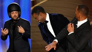Grammy 2022: Comediante sube al escenario con casco tras recordar golpe de Will Smith a Chris Rock