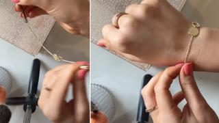 El ingenioso truco que aplica una joven para abrocharse una pulsera sin hacer mucho esfuerzo