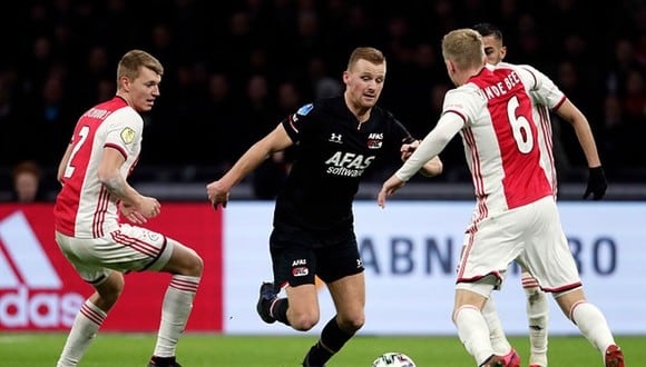 Ajax y AZ Alkmaar están igualados en puntos en la Eredivisie. (Foto: Getty Images)