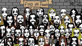 El verdadero reto es no marearte: ¿puedes ver al panda camuflado entre la banda de black metal? [FOTO]