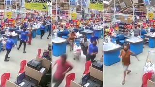 Como ‘efecto dominó’: estanterías cayeron en supermercado de Brasil y termina en tragedia [VIDEO]