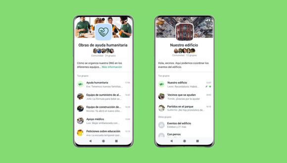 WhatsApp comienza a probar las “Comunidades”, una herramienta similar a Telegram. (Foto: Meta)