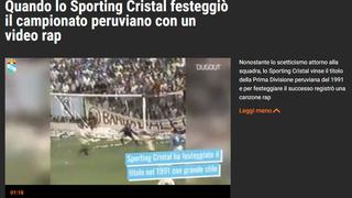 Prensa italiana recordó el Rap de Sporting Cristal por el campeonato de 1991