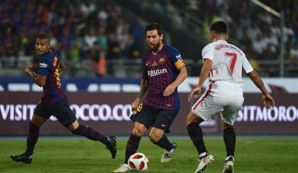 FC Barcelona vs. Sevilla en Tánger por la Supercopa de España. (Foto: AFP)