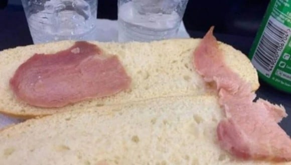 Usuarios bautizaron de diversas formas al sándwich que se vendía en el avión. (Foto: Twitter)