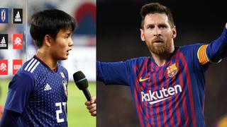 ¡Con los pies sobre la tierra! La respuesta del 'Messi japonés' a las comparaciones con el astro argentino