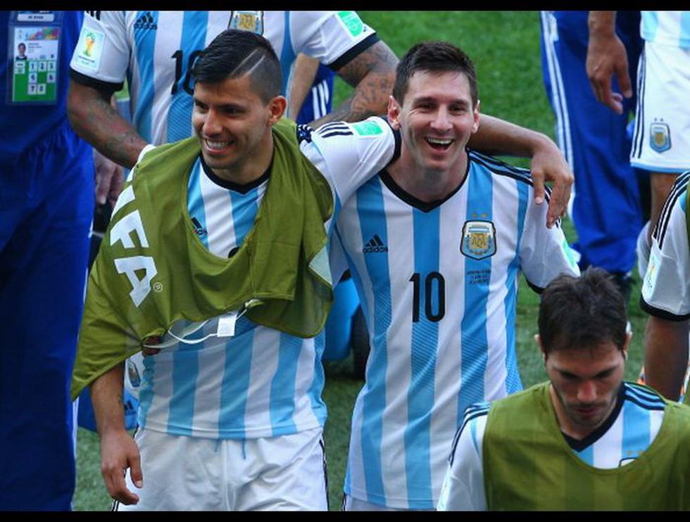 Lionel Messi y Sergio Agüero en Argentina (Getty Images).