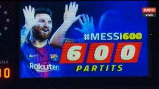 Números de leyenda: el homenaje a Messi por sus 600 partidos en Barcelona [VIDEO]