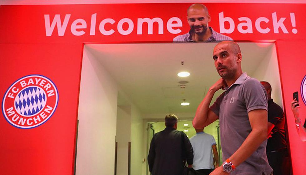 Josep Guardiola debutó con el Manchester City ante el Bayern Munich en el Allianz Arena. (Getty Images).