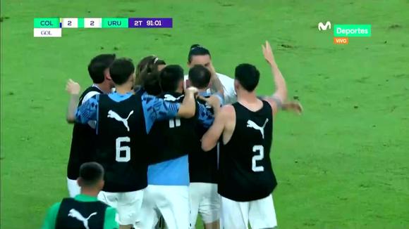Darwin Núñez anotó el 2-2 de Uruguay vs. Colombia. (Video: Movistar Eventos)