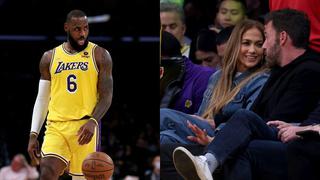 Jennifer Lopez y Ben Affleck: el momento en que LeBron James les robó protagonismo en juego de la NBA 