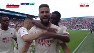 Con una mano en el ‘Scudetto’: doblete de Giroud para el 2-0 del Milan vs Sassuolo por la Serie A [VIDEO]