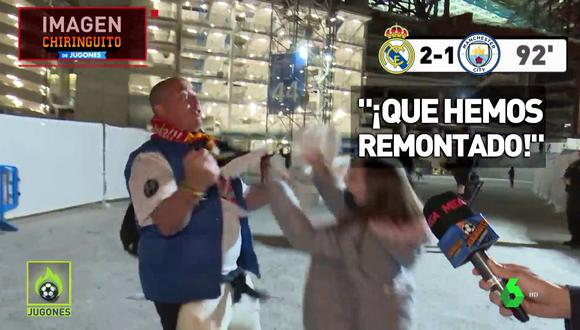 Padre e hija se enteraron saliendo del Bernabéu de la remontada del Madrid