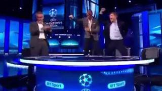 Loca celebración de Gerrard, Owen, Ferdinand y Lineker con gol de Barcelona [VIDEO]