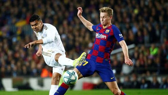 Casemiro y Frenkie de Jong son los jugadores más valiosos en el Real Madrid y Barcelona, respectivamente. (Foto: EFE)