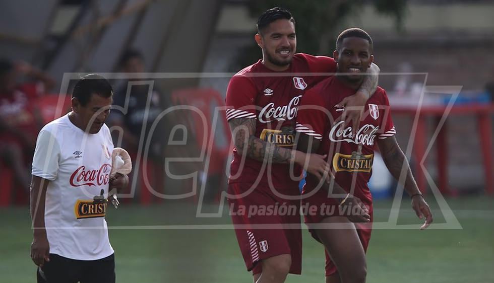 La Selección Peruana entrenó el lunes con casi todo el equipo completo. (Fernando Sangama)