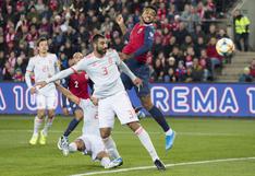 España firmó un empate 1-1 con Noruega en Oslo por las Eliminatorias a la Eurocopa 2020