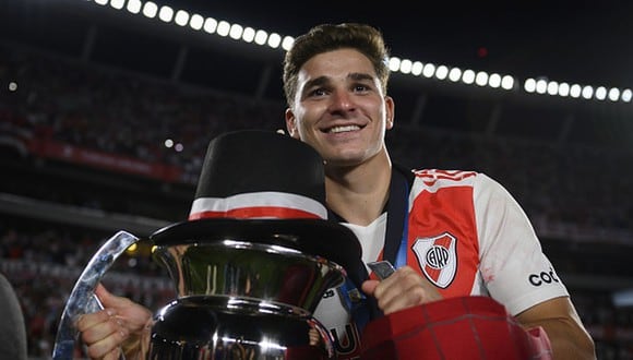 Julián Álvarez se coronó con River Plate campeón de la Liga Profesional de Argentina. (Foto: Getty)