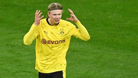 Erling Haaland recordó que tiene contrato con Borussia Dortmund. (Foto: AFP)