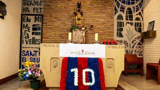 Un altar para Diego: así la capilla del vestuario de FC Barcelona en la previa del partido contra Osasuna