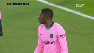 La calma: el gol de Ousmane Dembélé para el 3-2 del Barcelona vs. Levante  [VIDEO]