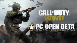 Call of Duty WWII: podrás probar el juego de manera gratuita en la beta abierta para PC