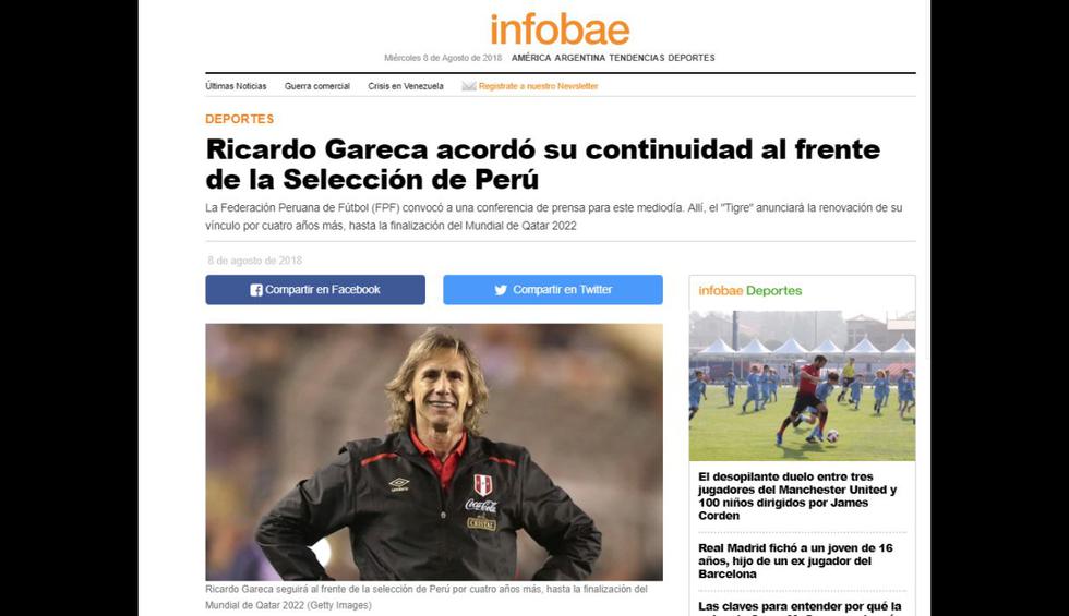 Ricardo Gareca renovó por cuatro años para dirigir a la Selección Peruana. (Captura)