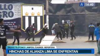 Barristas se enfrentaron en el Alejandro Villanueva en la previa del Alianza Lima vs. Cusco FC [VIDEO]