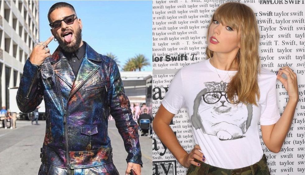 Maluma y Taylor Swift se conocieron en el backstage de los Billboard Music Awards. (Foto: Instagram)