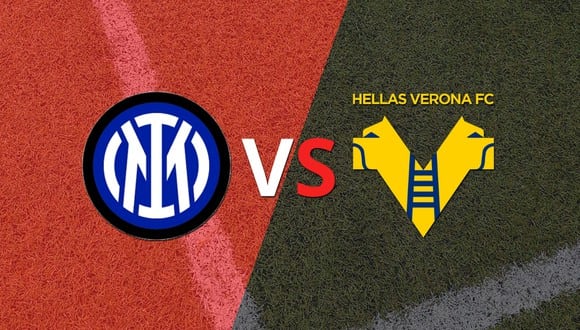 Termina el primer tiempo con una victoria para Inter vs Hellas Verona por 2-0