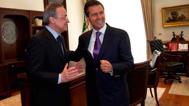 Florentino Pérez y Enrique Peña Nieto en México. (Foto: Reuters)