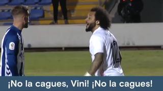“No la cag***”: Marcelo a Vinicius en la jugada del empate del Alcoyano al Real Madrid [VIDEO]