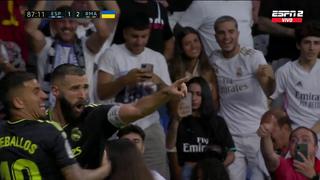 Infalible dentro del área: Benzema marcó el 2-1 del Real Madrid ante Espanyol