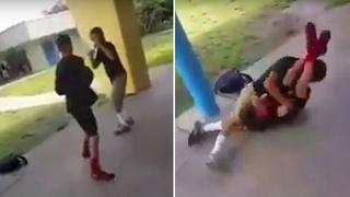Niño practicante de MMA propinó una paliza a bravucón (VIDEO)