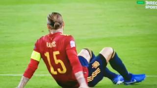 Se encienden las alarmas en Madrid: Ramos salió por lesión en el duelo entre España vs. Alemania [VIDEO]