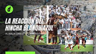 Alianza Lima 0 - 2 Universitario: la desazón de los hinchas blanquiazules tras perder el clásico peruano